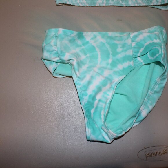 Blue & White 2 Pcs Justice Bikini Swimsuit Size 8 - Picture 4 of 13
